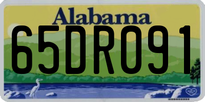 AL license plate 65DR091