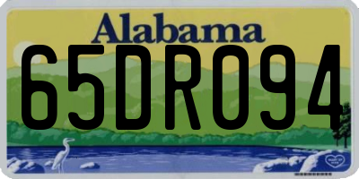 AL license plate 65DR094