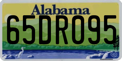 AL license plate 65DR095
