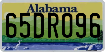 AL license plate 65DR096
