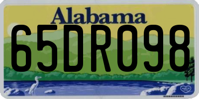 AL license plate 65DR098