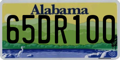 AL license plate 65DR100