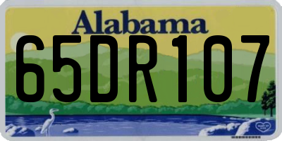 AL license plate 65DR107