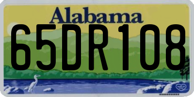 AL license plate 65DR108