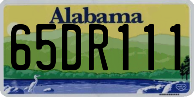AL license plate 65DR111
