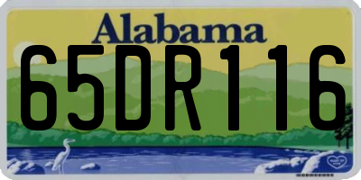 AL license plate 65DR116