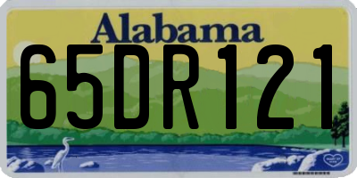 AL license plate 65DR121