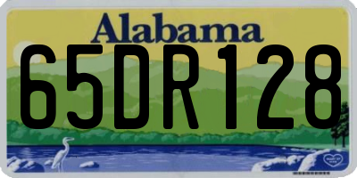 AL license plate 65DR128