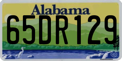 AL license plate 65DR129
