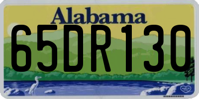 AL license plate 65DR130