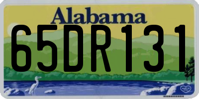 AL license plate 65DR131