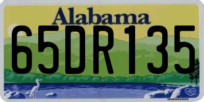 AL license plate 65DR135