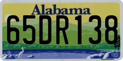 AL license plate 65DR138