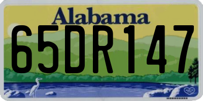 AL license plate 65DR147