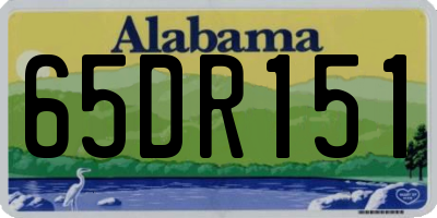AL license plate 65DR151