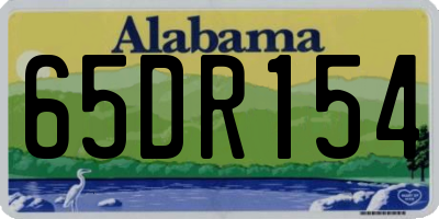 AL license plate 65DR154