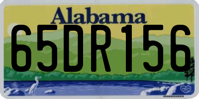AL license plate 65DR156