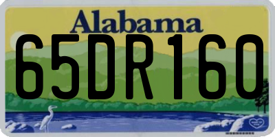 AL license plate 65DR160