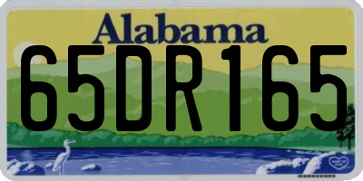 AL license plate 65DR165
