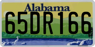 AL license plate 65DR166