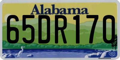 AL license plate 65DR170