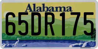 AL license plate 65DR175
