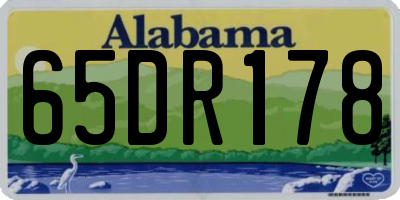 AL license plate 65DR178