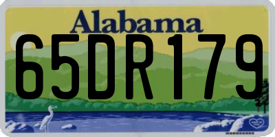 AL license plate 65DR179