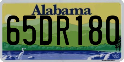 AL license plate 65DR180