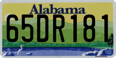 AL license plate 65DR181