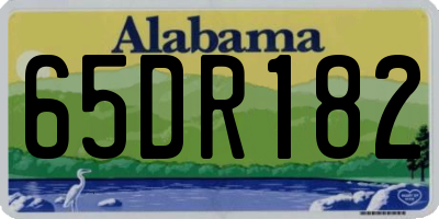 AL license plate 65DR182