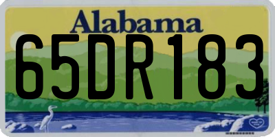 AL license plate 65DR183