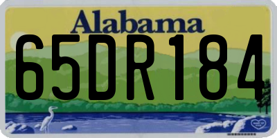 AL license plate 65DR184