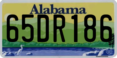AL license plate 65DR186