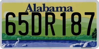 AL license plate 65DR187