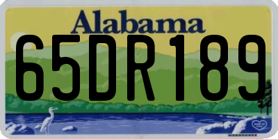 AL license plate 65DR189