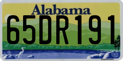 AL license plate 65DR191