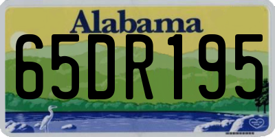 AL license plate 65DR195