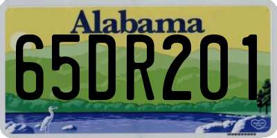AL license plate 65DR201
