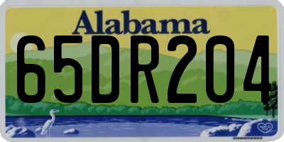 AL license plate 65DR204
