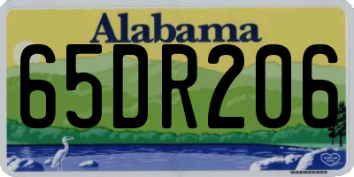 AL license plate 65DR206