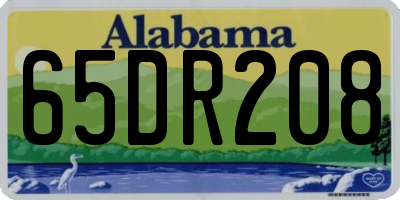 AL license plate 65DR208