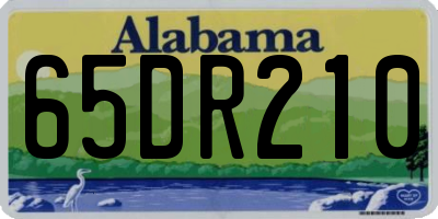 AL license plate 65DR210