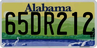 AL license plate 65DR212