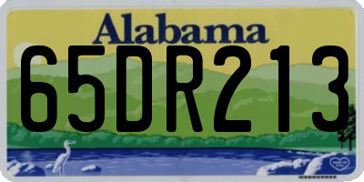 AL license plate 65DR213