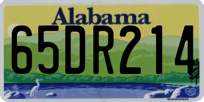 AL license plate 65DR214