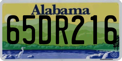AL license plate 65DR216