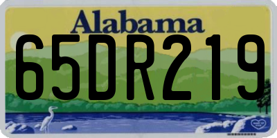 AL license plate 65DR219