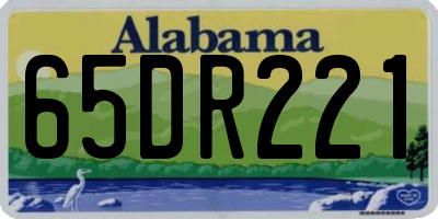 AL license plate 65DR221