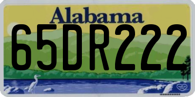 AL license plate 65DR222